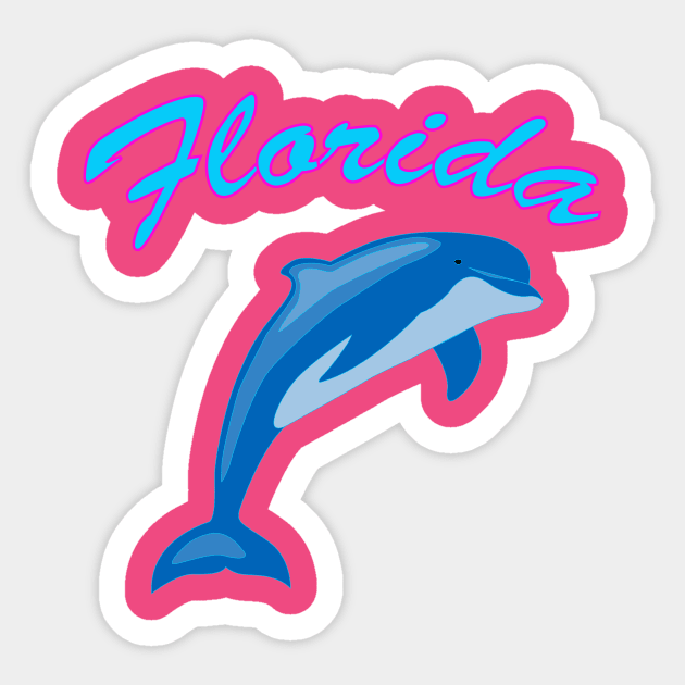 Florida Blue Dolphin Sticker by letnothingstopyou